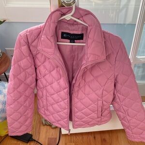 Kenneth Cole Reaction Pink Quilted Puffer Jacket
